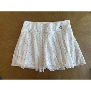 Bluefish Sport Tennis Skort Skirt Size L Gold Jaws Pickleball Athletic Sporty